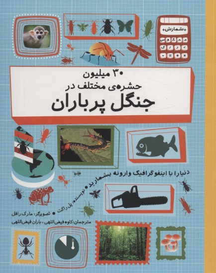 تصویر  30 میلیون حشره ی مختلف در چنگل پر باران (دنیا را با اینفوگرافیک وارونه بشمارید)،(گلاسه)